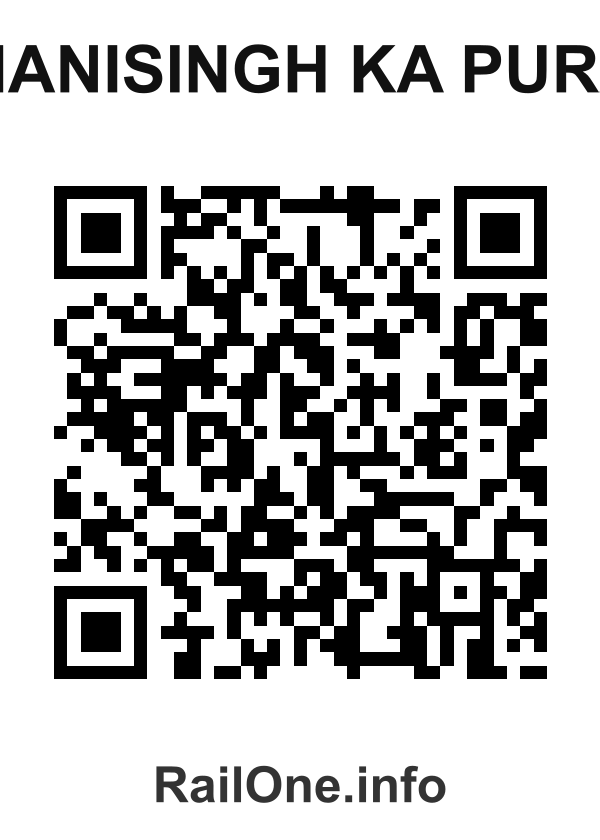RailOne QR Code for Manisingh Ka Pura station