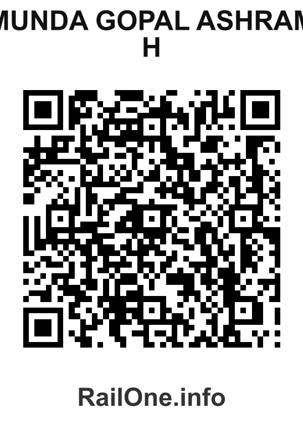 RailOne QR Code for Munda Gopal Ashram H station