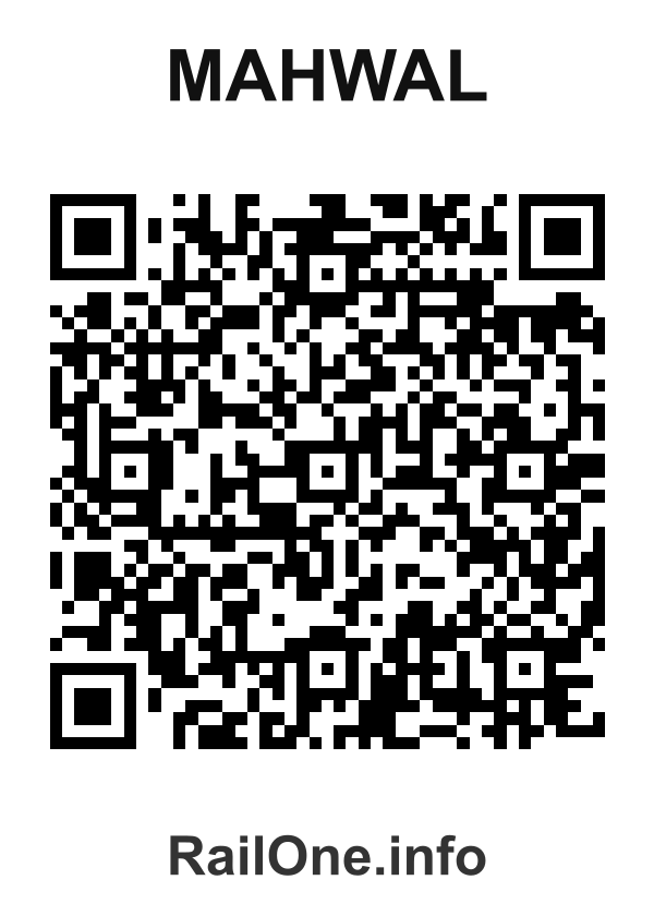 RailOne QR Code for Mahwal station