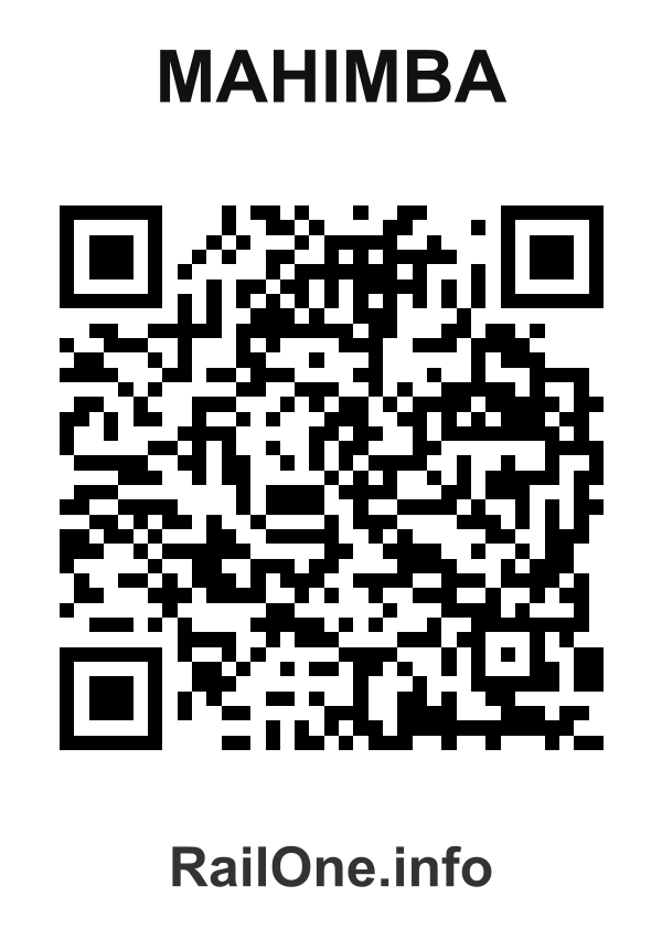 RailOne QR Code for Mahimba station