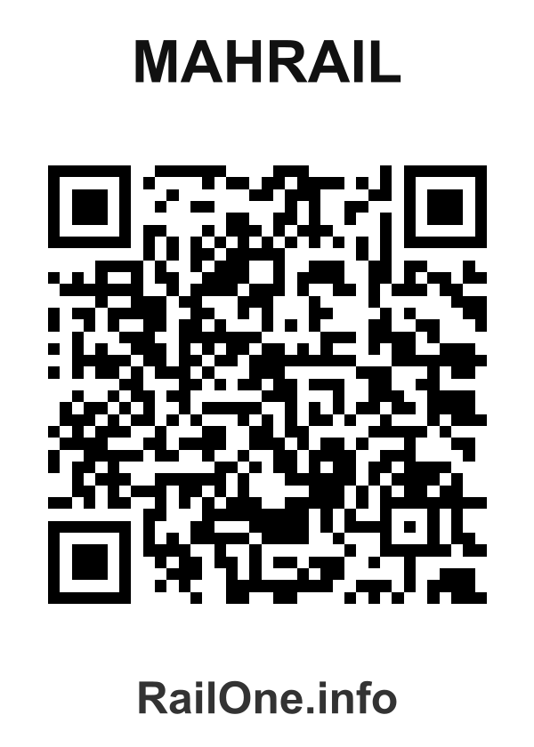 RailOne QR Code for Mahrail station