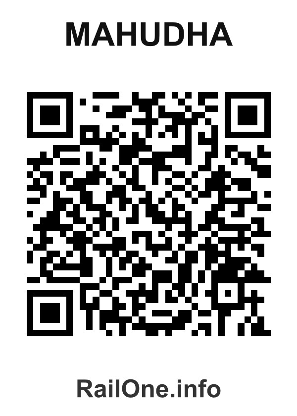 RailOne QR Code for Mahudha station