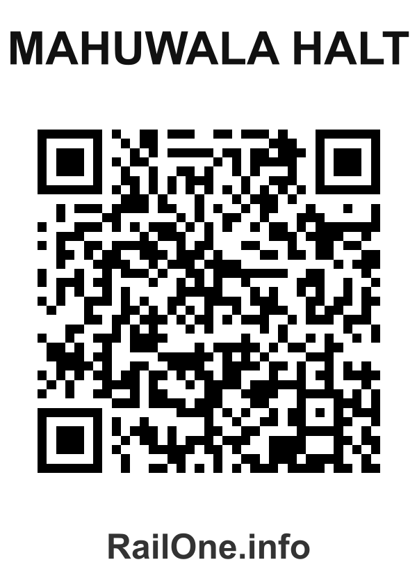 RailOne QR Code for Mahuwala Halt station