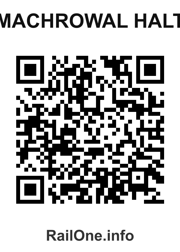 RailOne QR Code for Machrowal Halt station