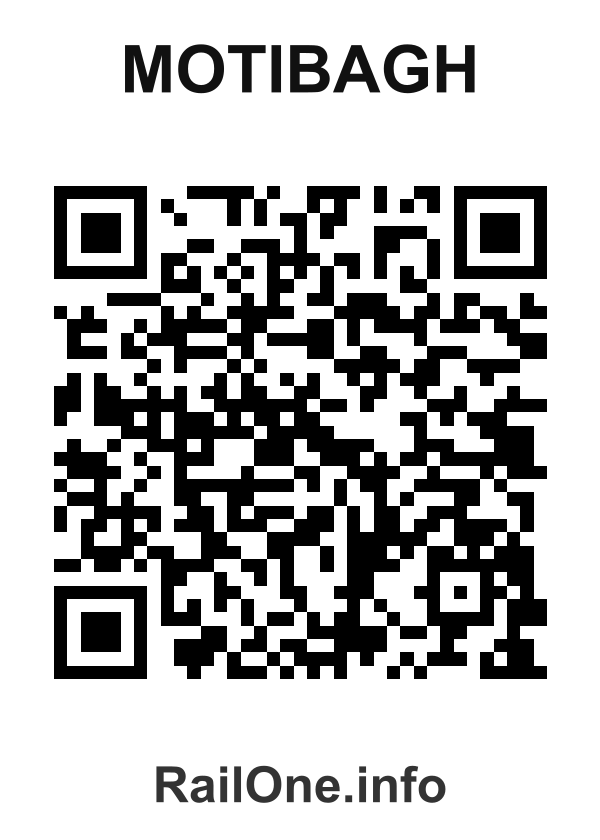 RailOne QR Code for Motibagh station