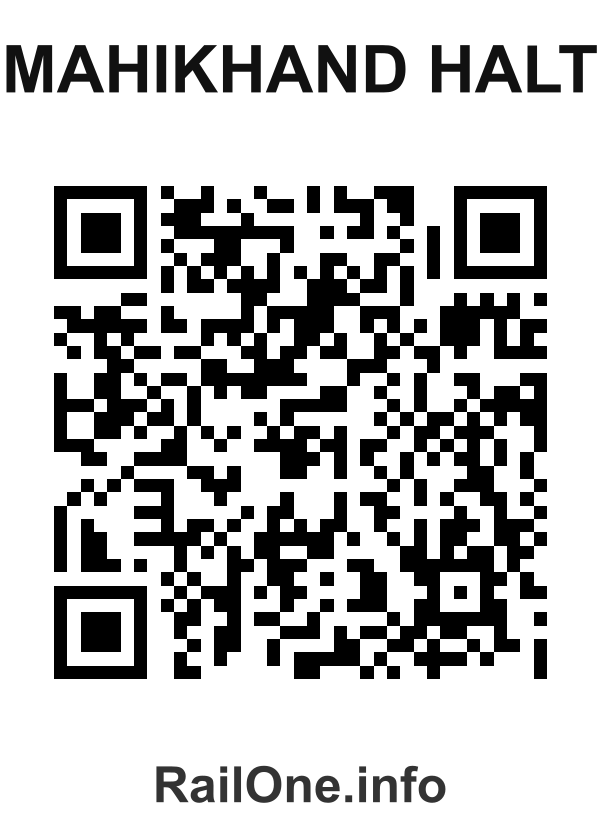 RailOne QR Code for Mahikhand Halt station