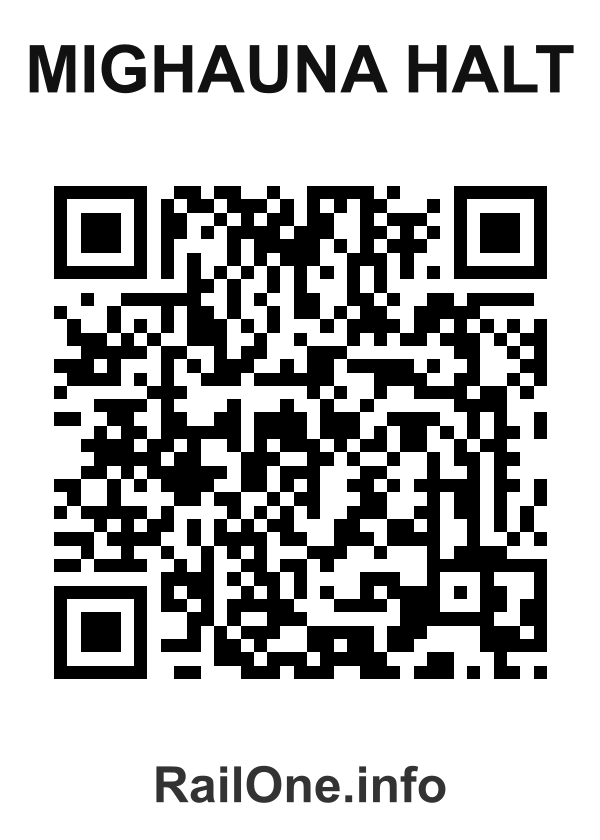 RailOne QR Code for Mighauna Halt station