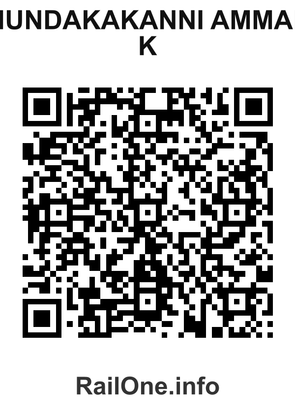 RailOne QR Code for Mundakakanni Amman K station