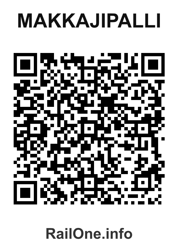 RailOne QR Code for Makkajipalli station