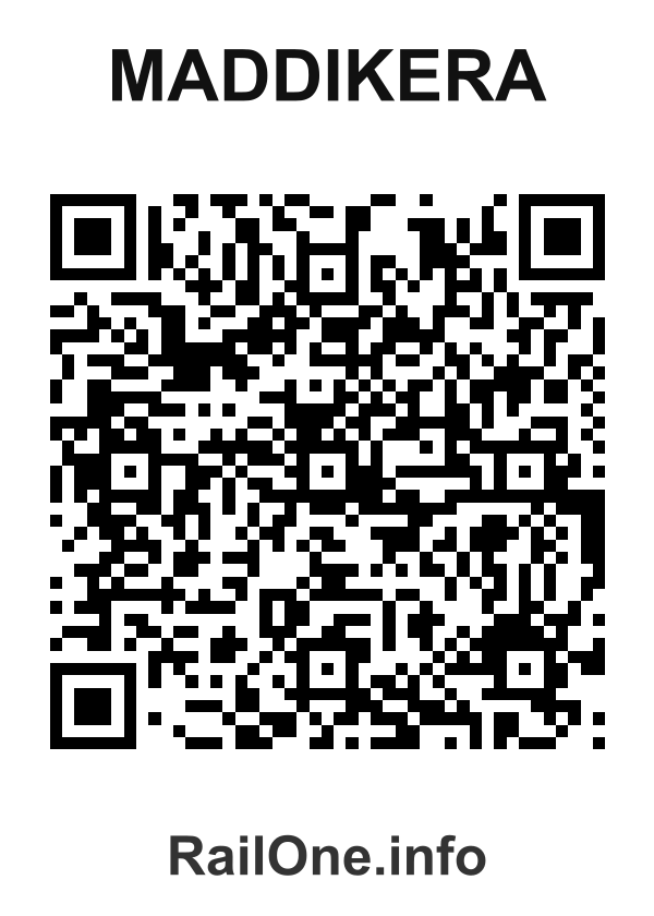 RailOne QR Code for Maddikera station