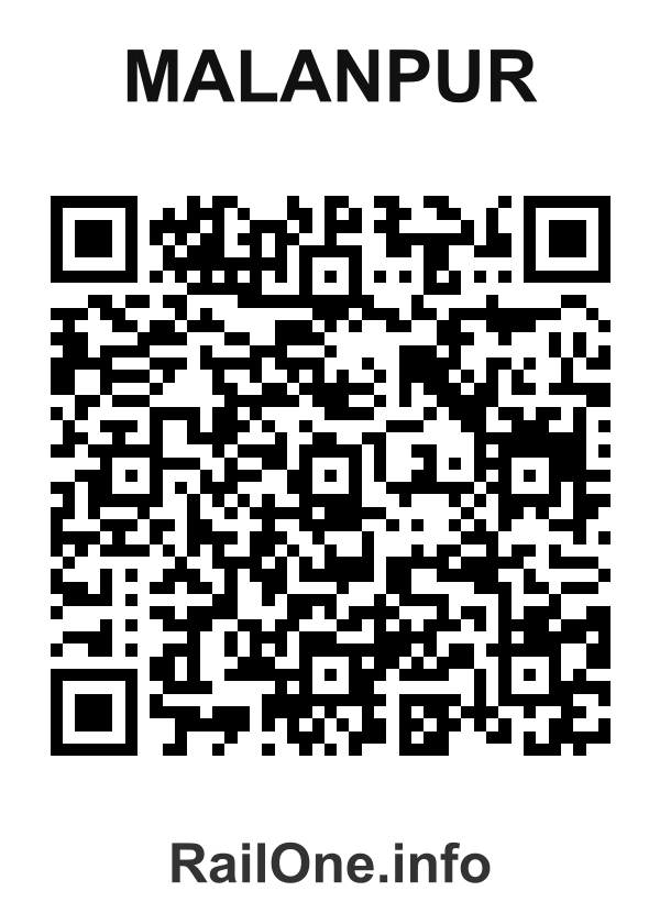 RailOne QR Code for Malanpur station