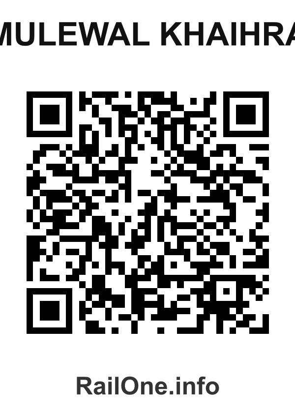 RailOne QR Code for Mulewal Khaihra station