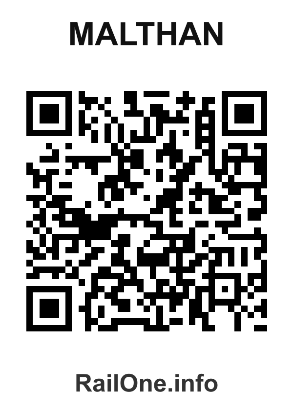 RailOne QR Code for Malthan station