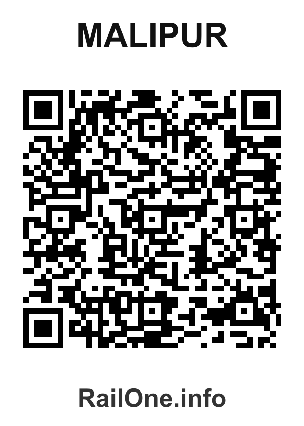 RailOne QR Code for Malipur station