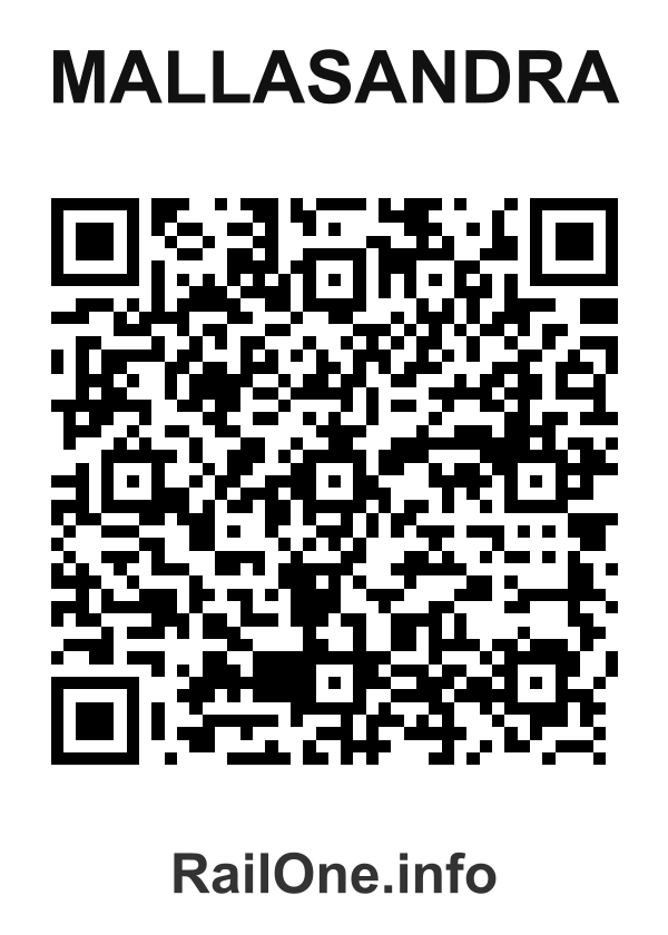 RailOne QR Code for Mallasandra station