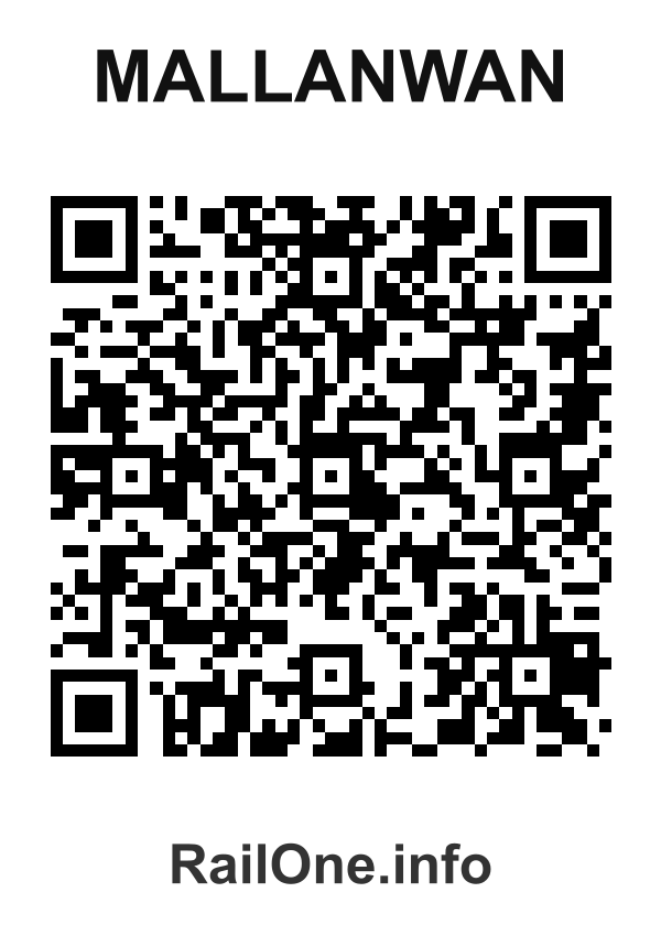 RailOne QR Code for Mallanwan station
