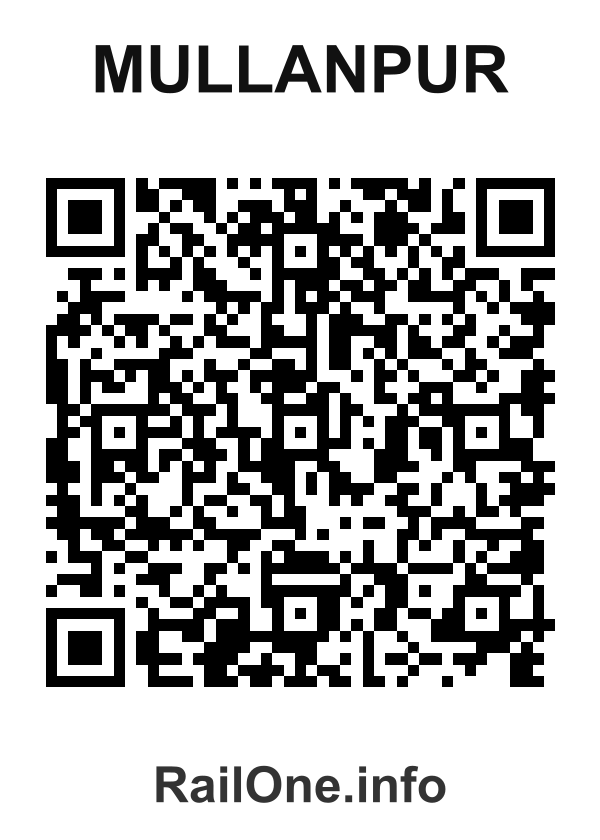 RailOne QR Code for Mullanpur station