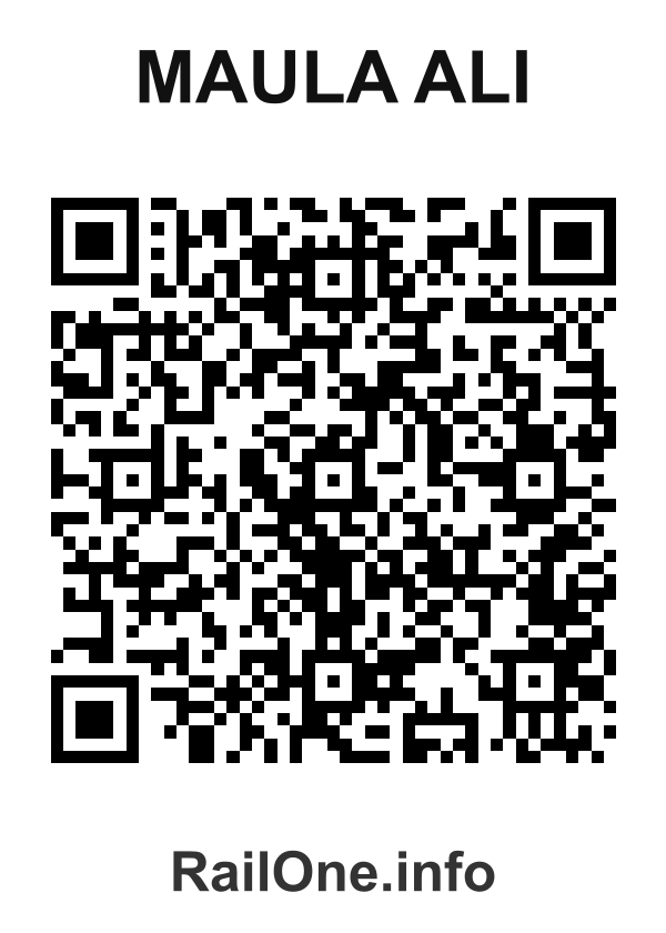 RailOne QR Code for Maula Ali station