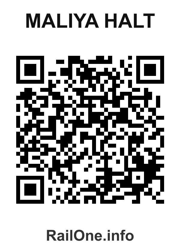RailOne QR Code for Maliya Halt station