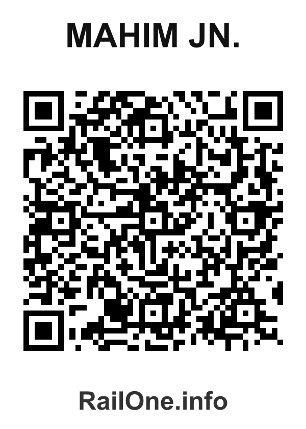 RailOne QR Code for Mahim Jn. station
