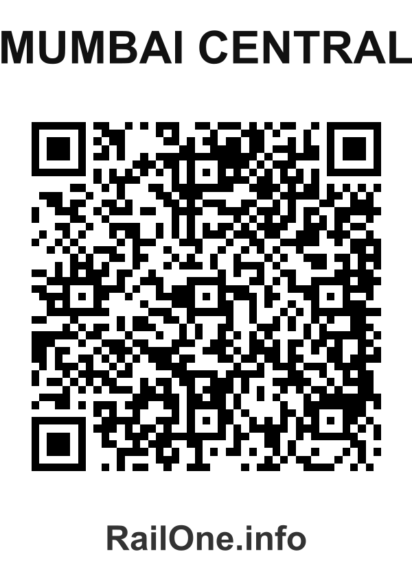 RailOne QR Code for Mumbai Central station
