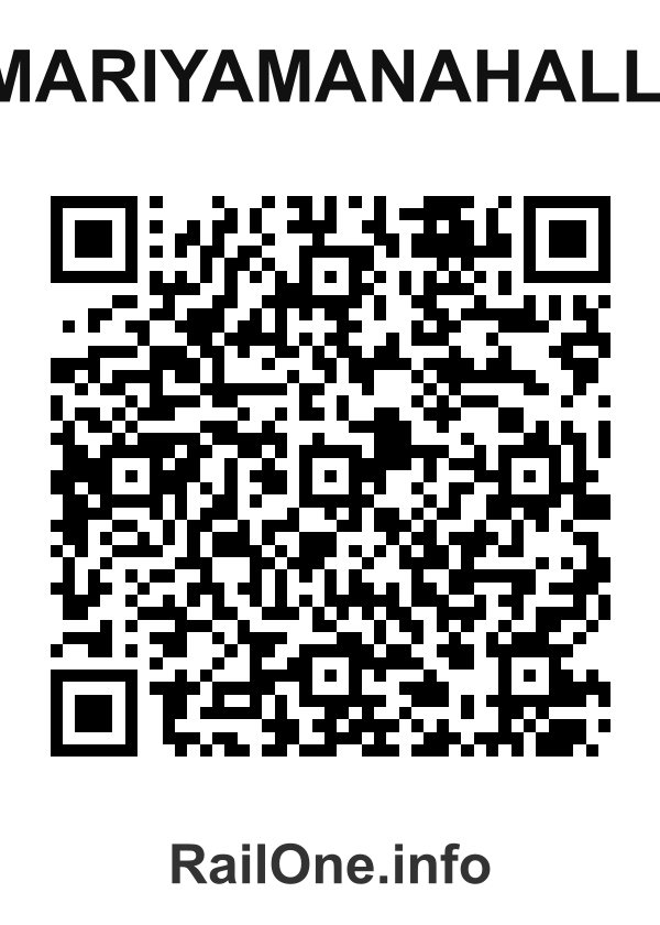 RailOne QR Code for Mariyamanahalli station