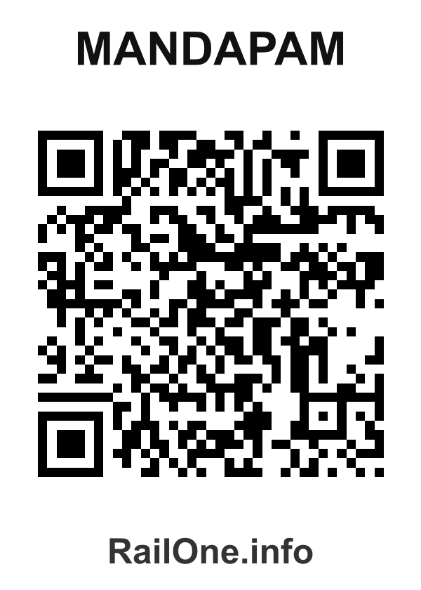 RailOne QR Code for Mandapam station