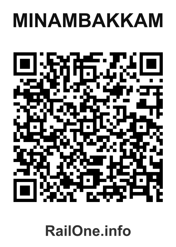RailOne QR Code for Minambakkam station