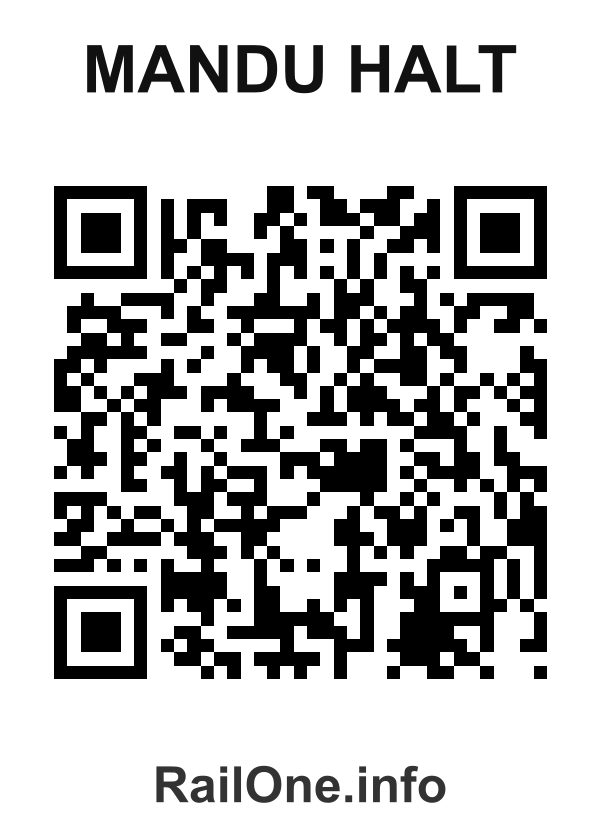 RailOne QR Code for Mandu Halt station