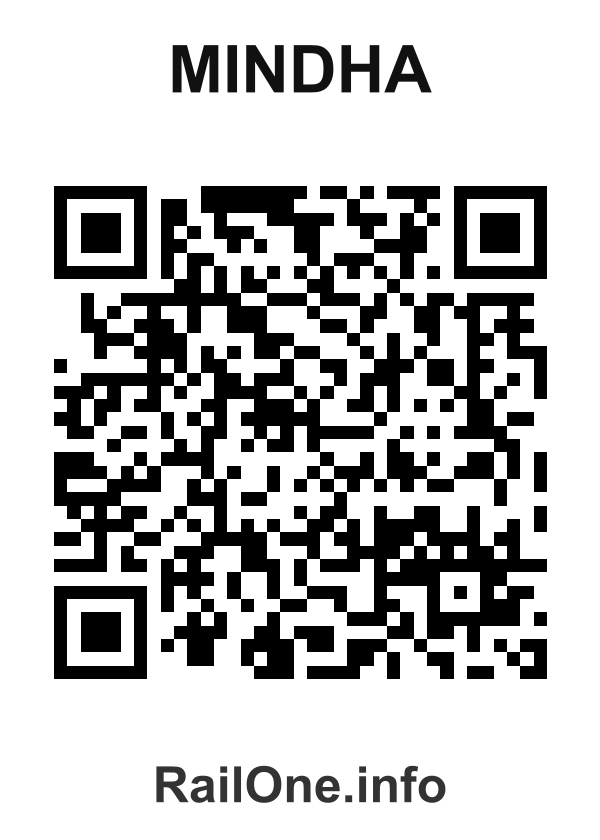 RailOne QR Code for Mindha station