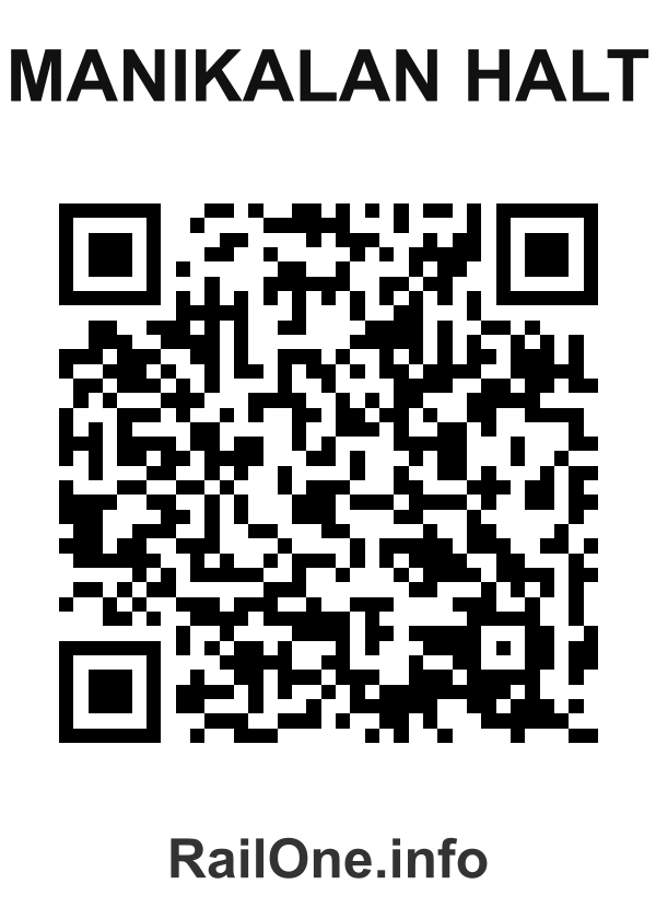 RailOne QR Code for Manikalan Halt station