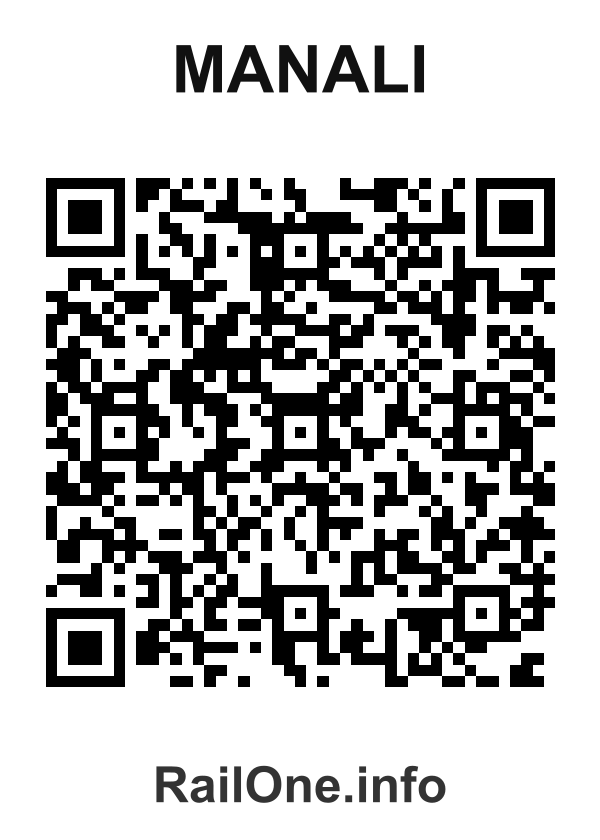 RailOne QR Code for Manali station