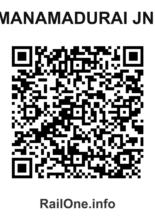 RailOne QR Code for Manamadurai Jn. station