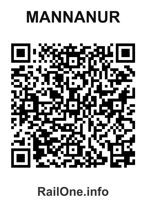 RailOne QR Code for Mannanur station