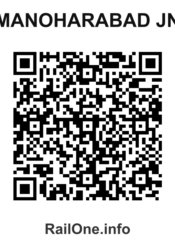RailOne QR Code for Manoharabad Jn station