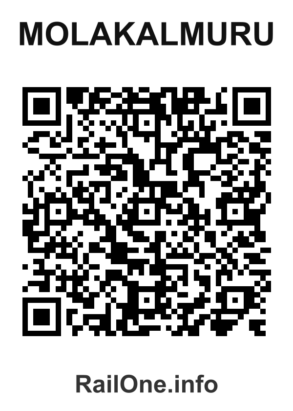 RailOne QR Code for Molakalmuru station