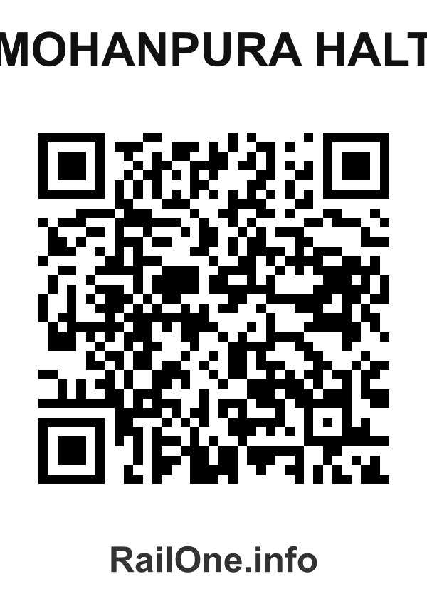 RailOne QR Code for Mohanpura Halt station