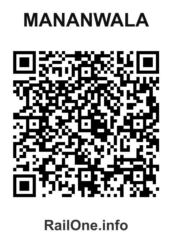 RailOne QR Code for Mananwala station