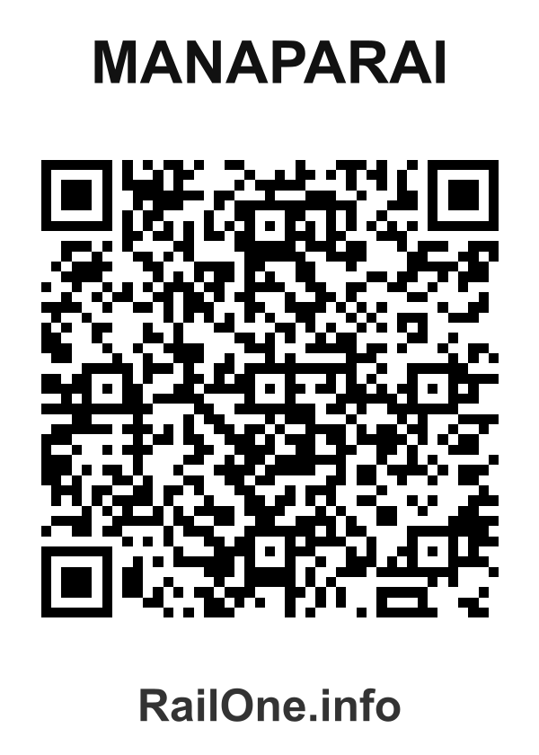 RailOne QR Code for Manaparai station