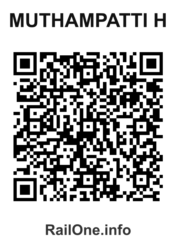 RailOne QR Code for Muthampatti H station