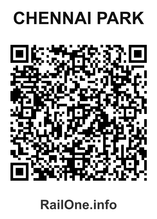 RailOne QR Code for Chennai Park station