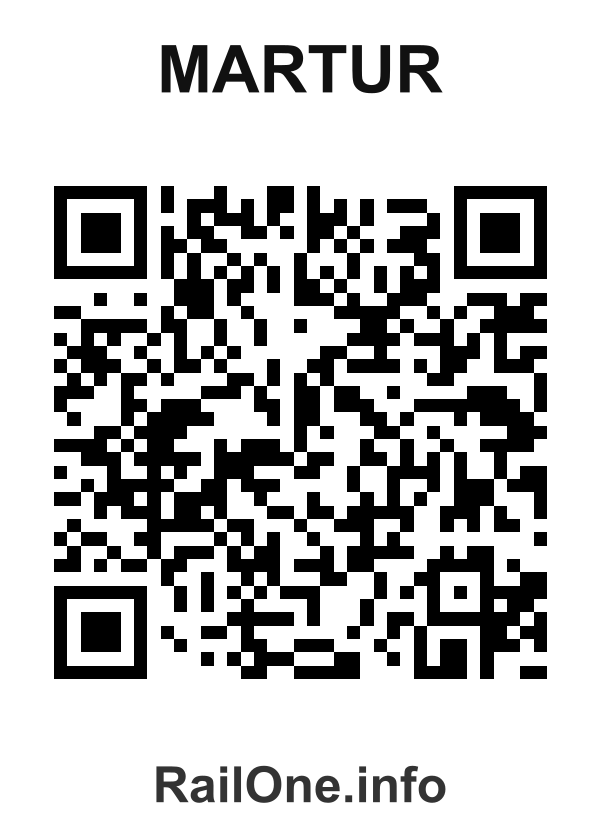 RailOne QR Code for Martur station