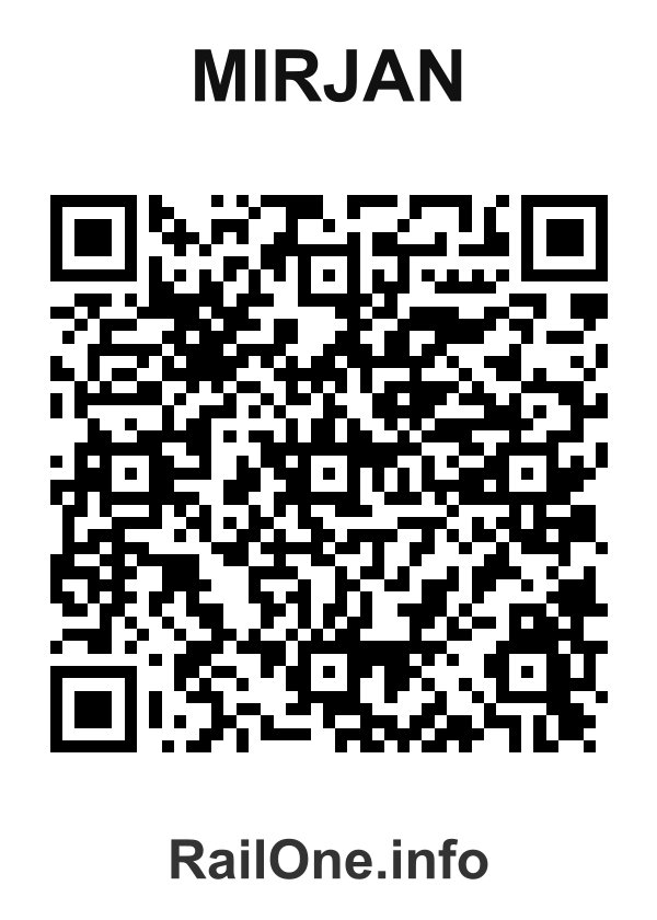 RailOne QR Code for Mirjan station