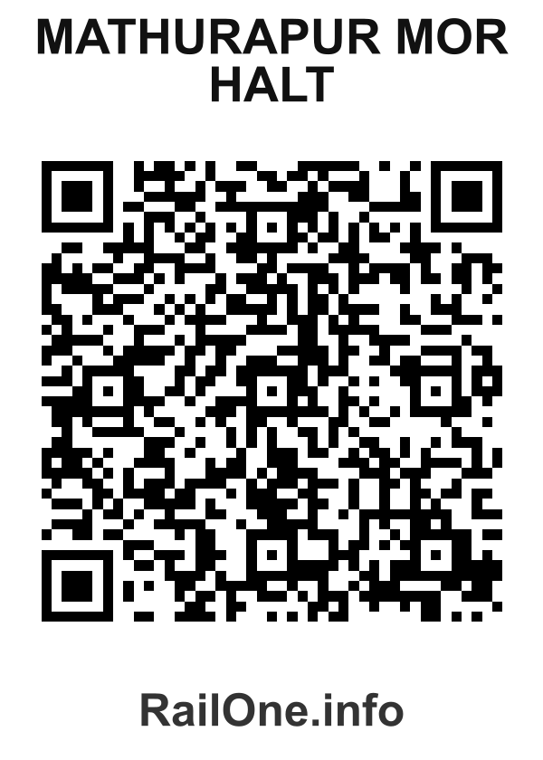 RailOne QR Code for Mathurapur Mor Halt station