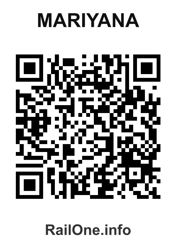 RailOne QR Code for Mariyana station