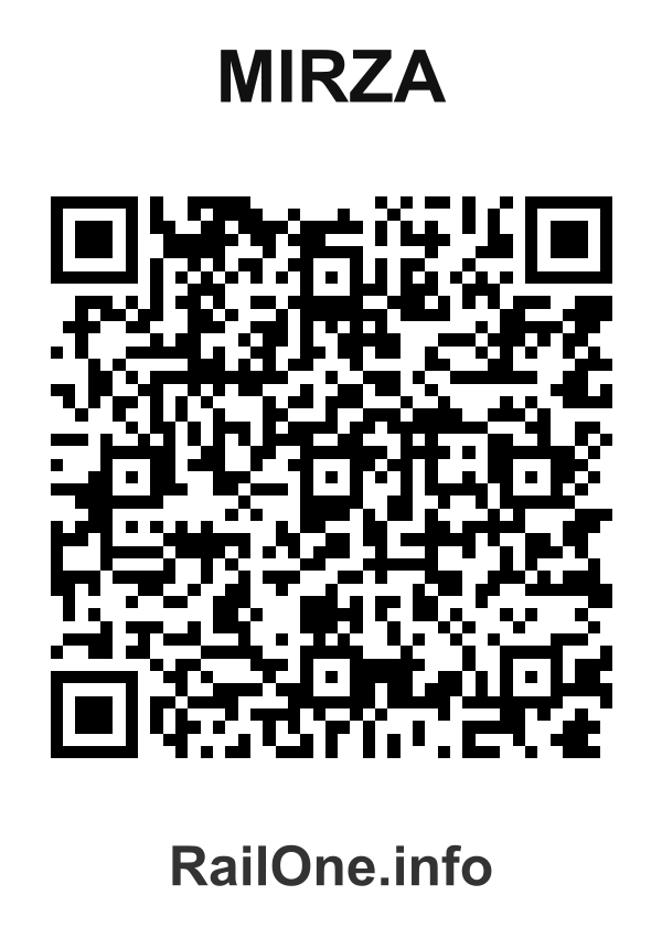 RailOne QR Code for Mirza station