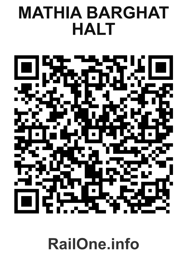 RailOne QR Code for Mathia Barghat Halt station