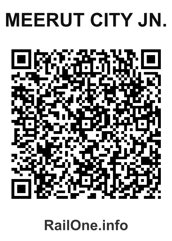RailOne QR Code for Meerut City Jn. station
