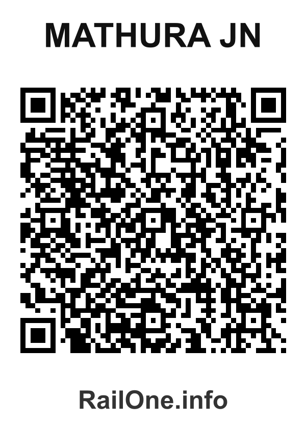 RailOne QR Code for Mathura Jn station