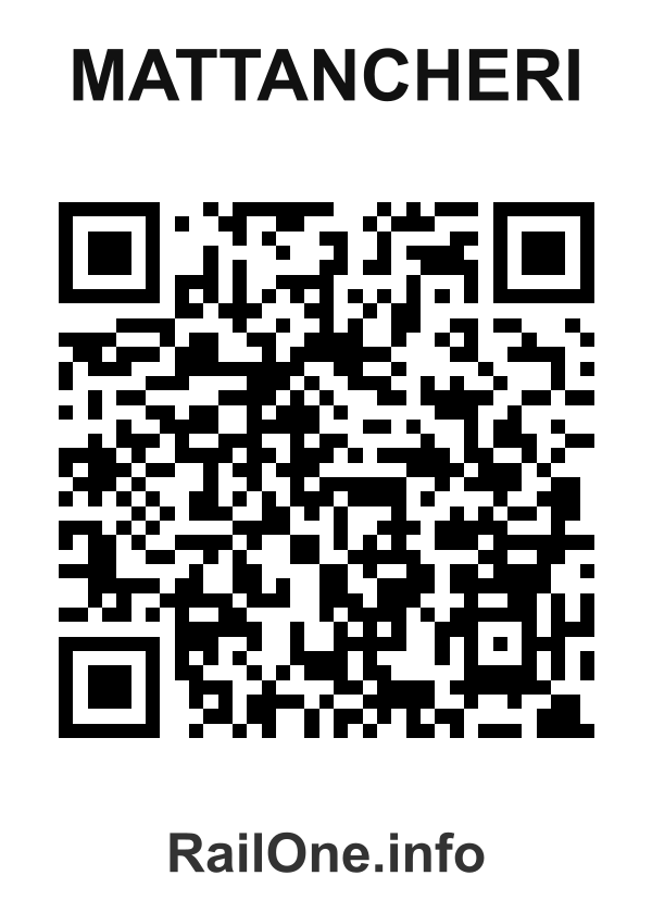 RailOne QR Code for Mattancheri station
